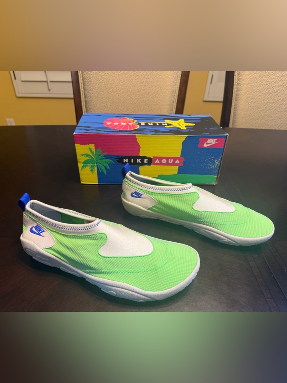 New Nike Aqua Turf Green White Water Shoes Size US 10